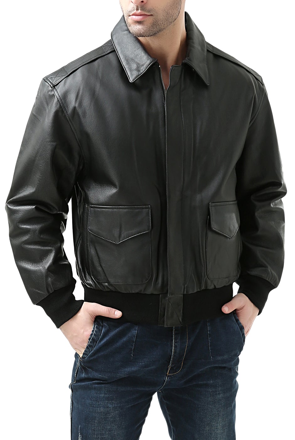 Landing Leathers Men Monogram Collection Air Force A-2 Leather
