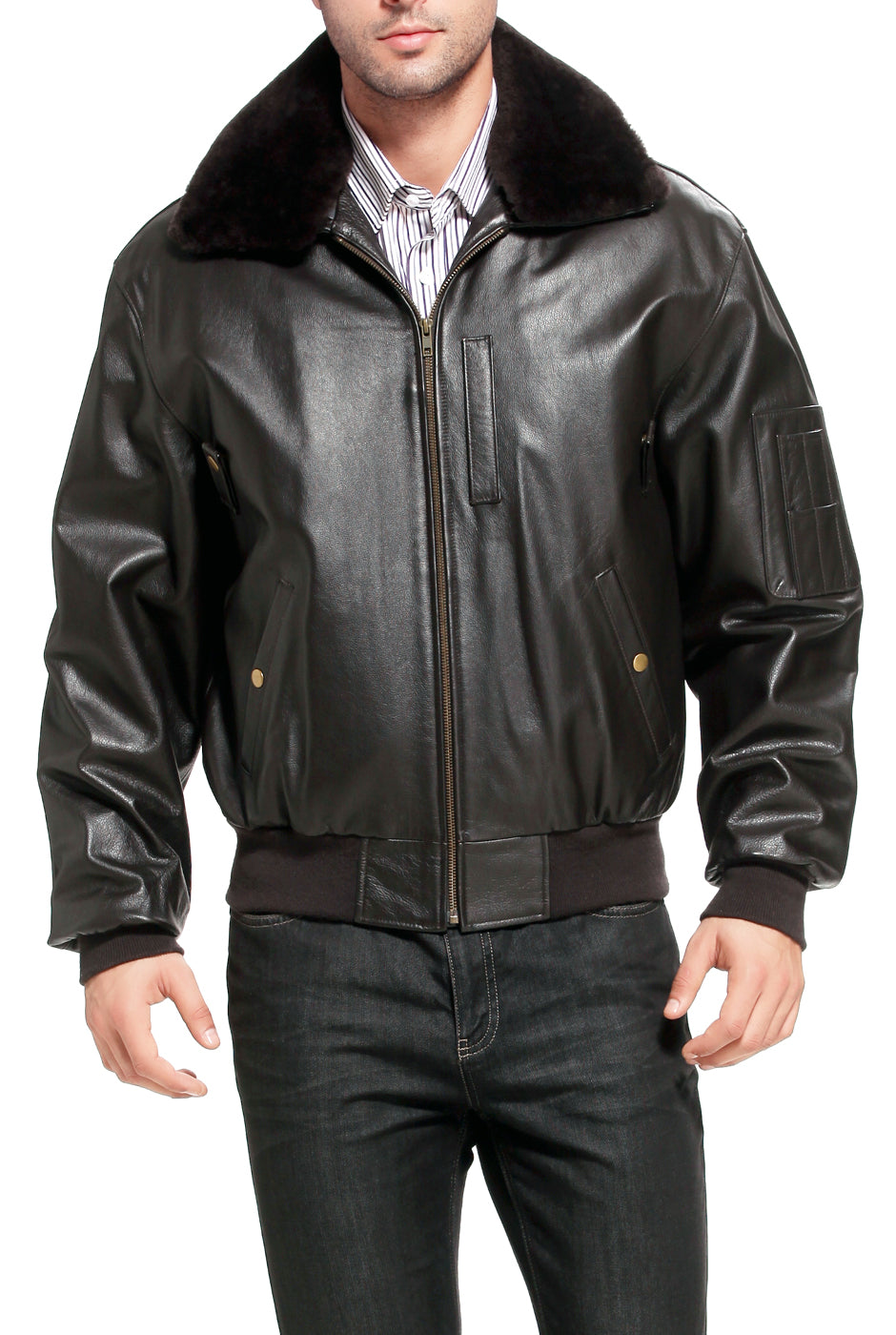 Men's Leather Bomber Jackets & Air Force Jackets